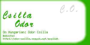 csilla odor business card